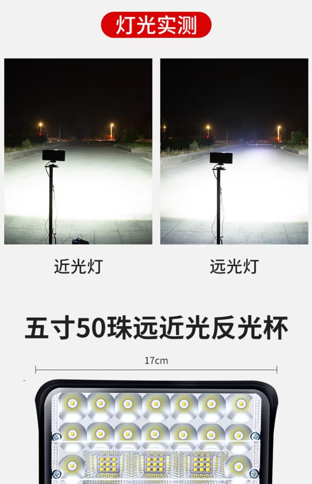LED Headlight Super Bright Tricycle Light Modified