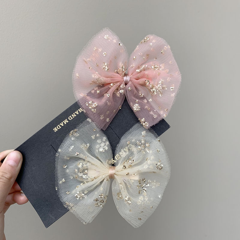 女孩发夹子公主亮粉蝴蝶结宝宝发卡儿童饰品批发diy发饰鞋花材料