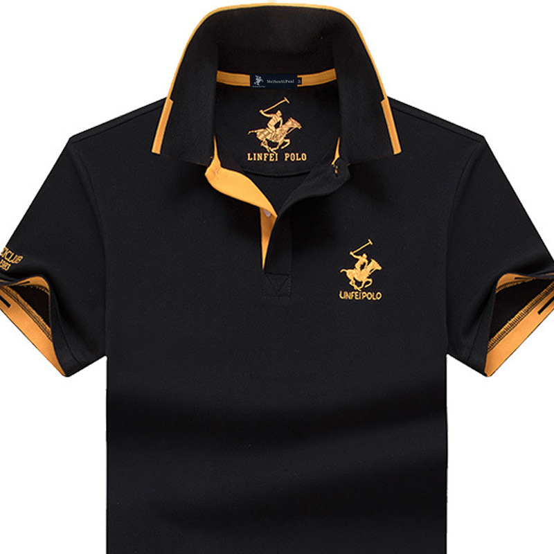 High-end Paul Polo Shirt Men's Short-sleeved T-shirt Summer Lar Loose Plus Size Half-sleeved Men's Embroidered T-shirt