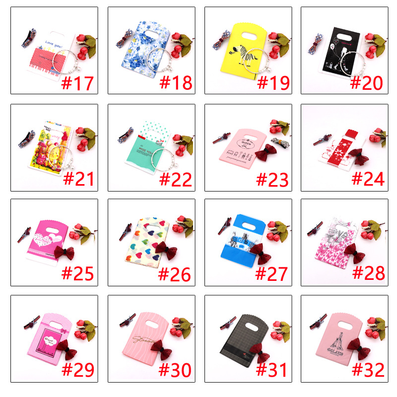 38g Weight Jewelry Packaging Bags Classification 45 Pieces Per Pack Quantity Holiday, Daily Occasion Plastic Material Heart Shape, Flower Pattern Casual, Simple Style Style Casual Simple Style Heart Shape Flower Plastic Jewelry Packaging Bags 5