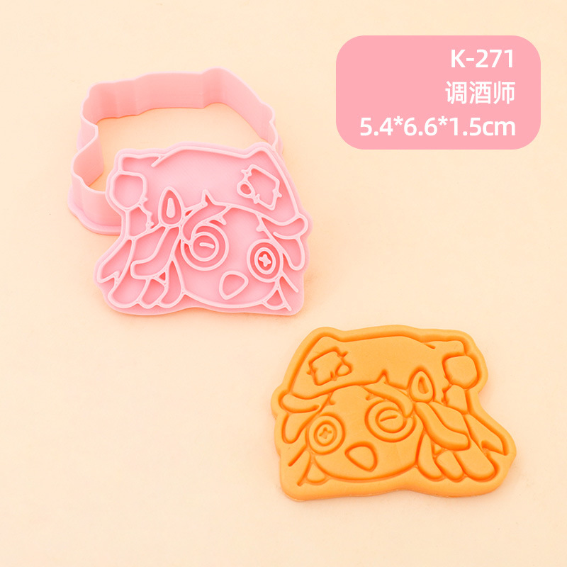 Juego de Moldes para Galletas 3D Personajes de Anime de Plástico para Repostería image 42