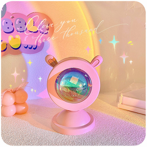 P616 atmospheric sunset lamp bedroom ins girl photo projection night light desktop sunset lamp 520 gift