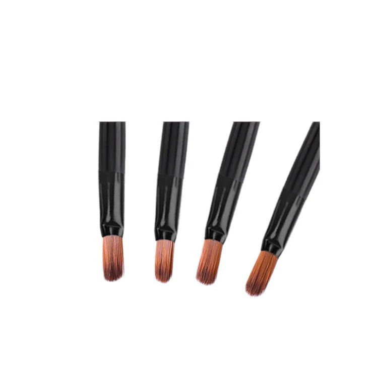 Small black lip gloss, brush, lipstick, lip care