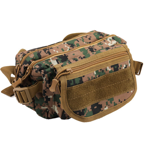 Four-layer Lure Waist Bag Sea Fishing and River Fishing Bag Camouflage Thick Fishing Belly Bag Lure Fishing Bag 600D Oxford Cloth