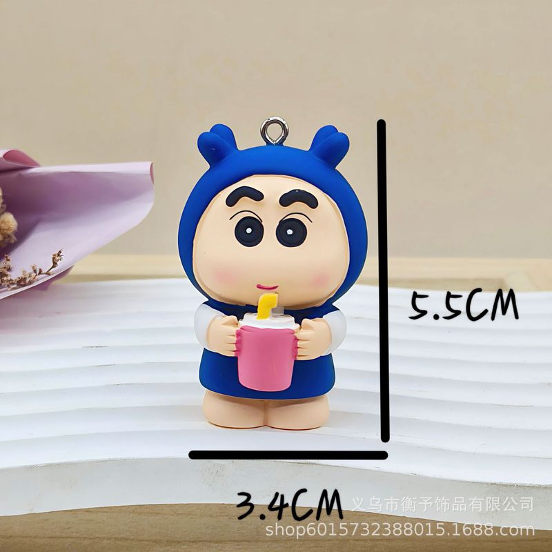 漫画かわいい樹脂クレヨンしんちゃんのキーホルダーのアイデアの立体的な小さな置物のテーブルの装飾の贈り物の卸売り|undefined