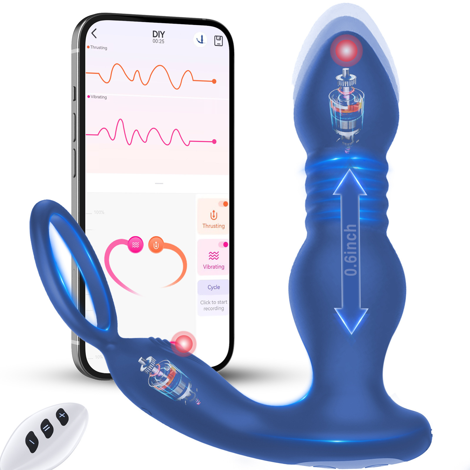 Blue—remote control + app version