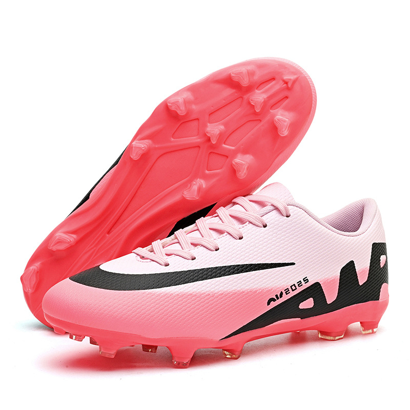 Nuevos zapatos de fútbol de alta calidad transfronterizos para hombres y mujeres, resistentes al desgaste y antideslizantes, zapatos profesionales de tacos largos, zapatos de entrenamiento de tacos rotos, fábrica al por mayor