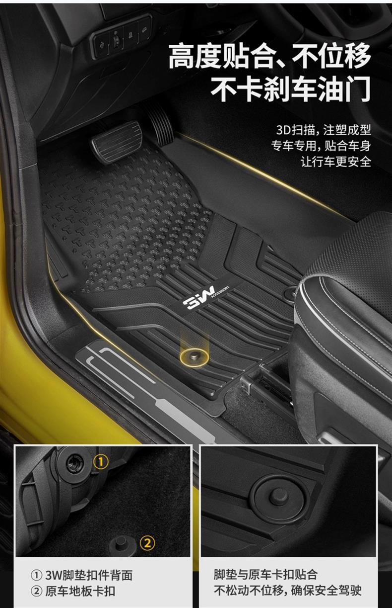 Suitable for Tank 300 All-Inclusive Tpe Floor Mat, Tail Box Mat, 3W Interior Supplies Modified Conqueror Floor Mat