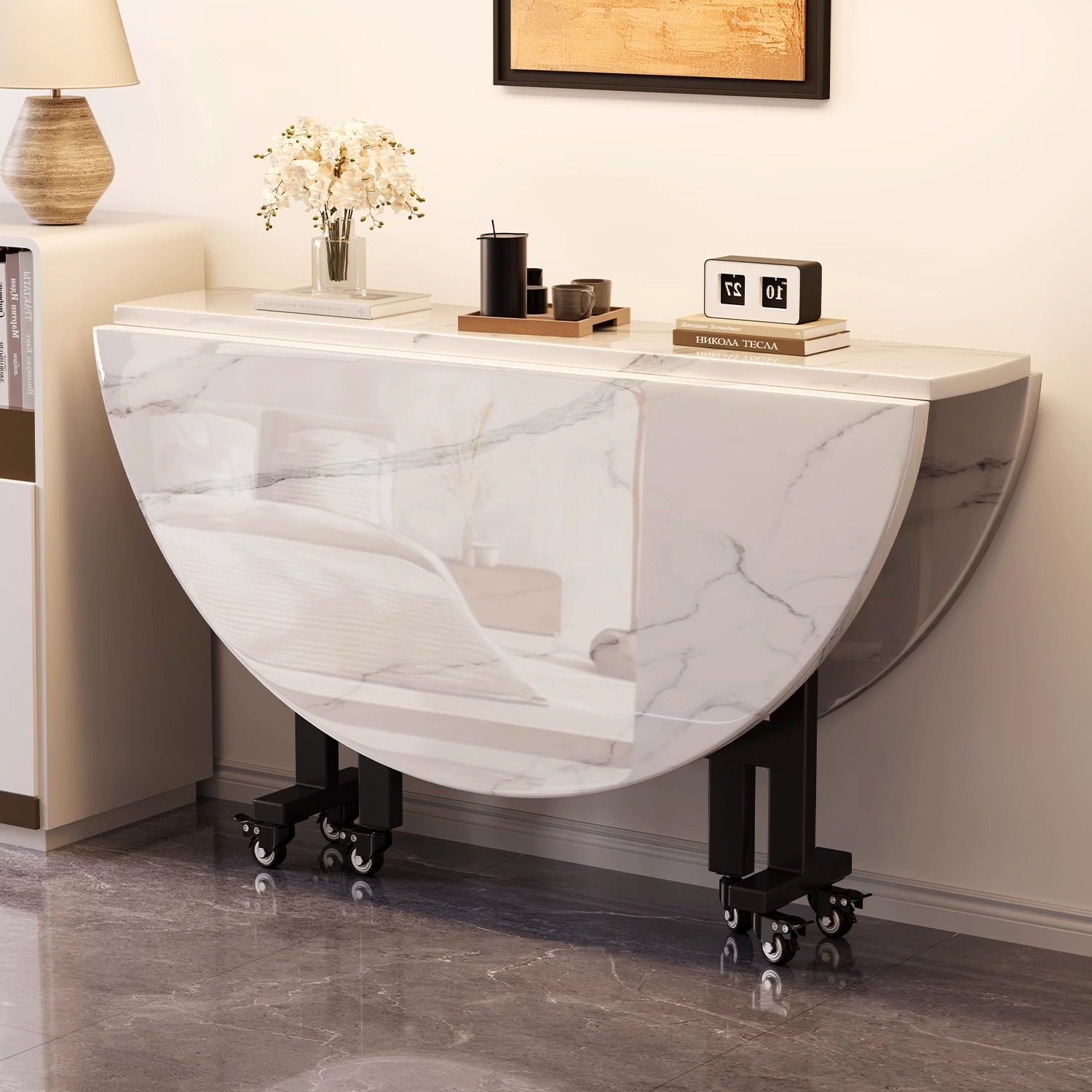 可折叠圆桌小户型餐桌家用吃饭桌子12人餐厅带转盘餐饮酒店大桌子