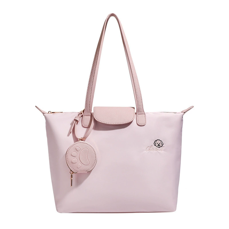 Tote Bag Women's Casual Large-Capacity Shoulder Bag, 2025 Fashion City Style (Fuchsia/White/Black)