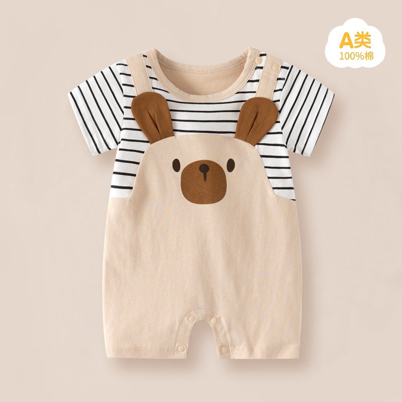 Verano nuevo bebé algodón mono adorable bebé super lindo ropa de vestir en línea rojo explosivo ropa infantil exclusiva transfronteriza