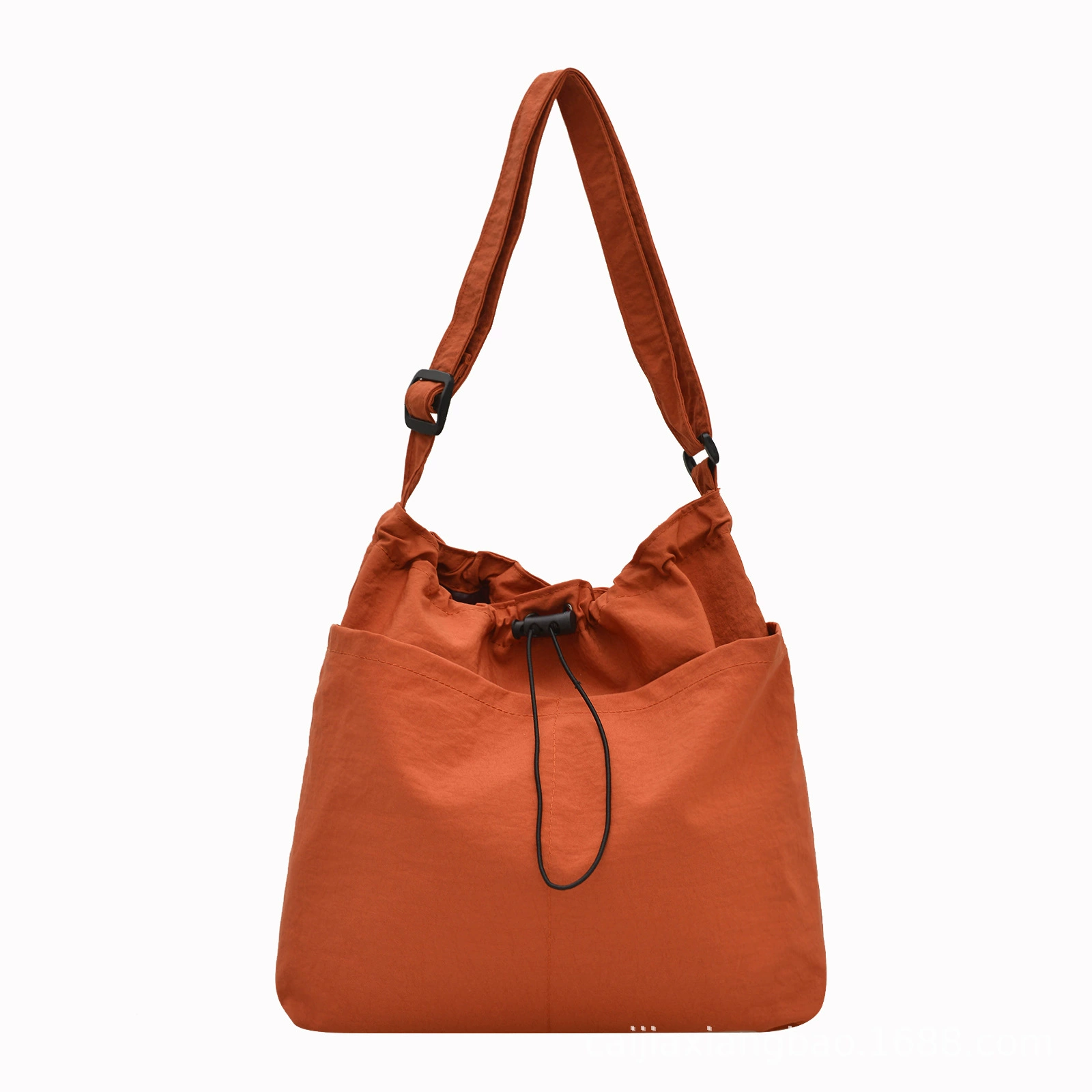One-Shoulder Nylon Drawstring Bag, Waterproof and Spacious, Adjustable Strap, Lightweight