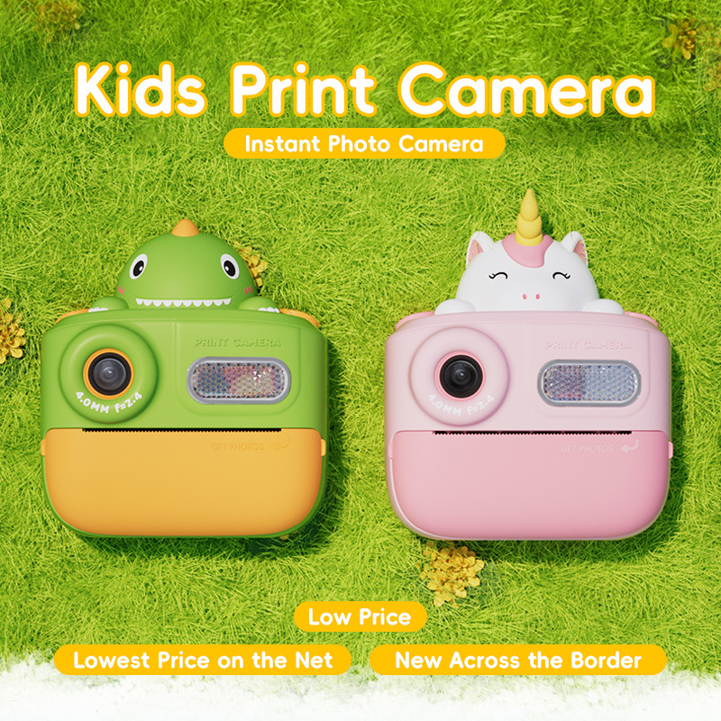 Nueva cámara de impresión instantánea K64 para niños transfronteriza 4800W HD para niños Polaroid SLR pequeña portátil
