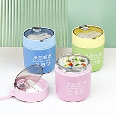 304 ステンレス鋼スープカップ密封されたオートミールミルク断熱朝食カップ学生オフィスワーカーポータブル食事カップ