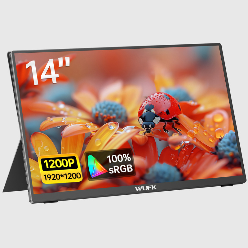 14.1inch Portable Monitor with 100% Color Gamut, Direct Connection to Switch and Computer, Screen Projection Expansion, External Display