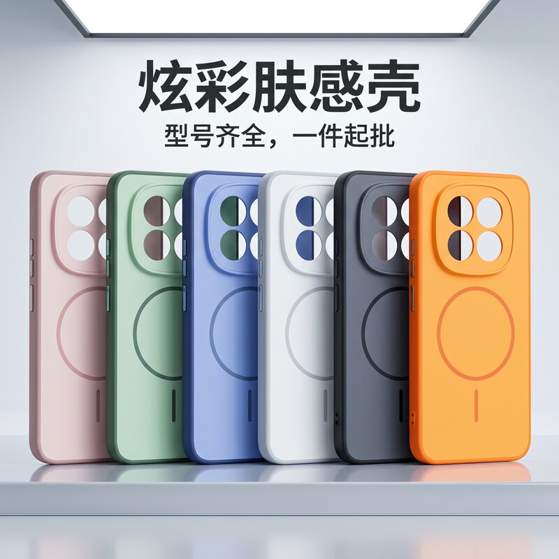 Suitable for Redmi Note 15 Skin-Feel Phone Case, Redmi 15C Colorful Contrasting Color Xiaomi 15t Full-Cover New Protective Case