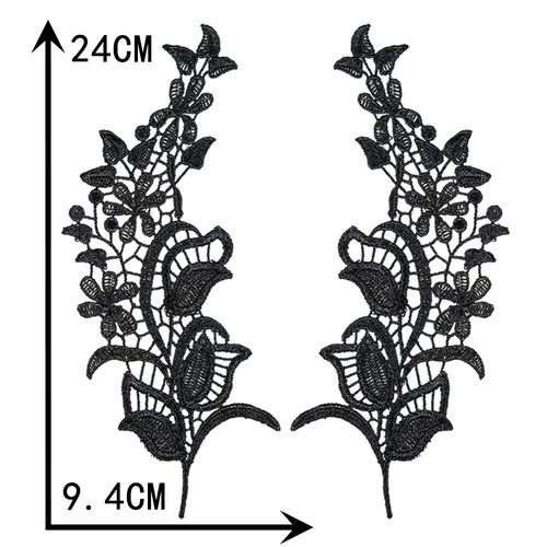 Decorative lace hollow lace black floral DlY clothing embroidery wholesale manufacturer direct sales collar sewing accessories