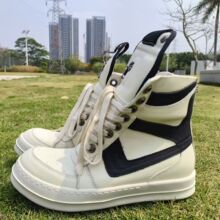 ro倒三角大钩子高帮鞋潮男鞋真皮板鞋十字架厚底休闲短靴女情侣鞋