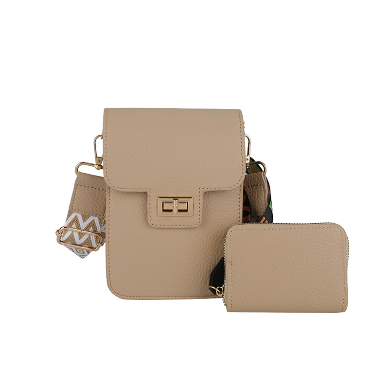 Bolsos para mujer 2025 nuevo bolso vertical para teléfono móvil transfronterizo, monedero colgante, bolso de mensajero con correa de hombro ancha retro de alta gama