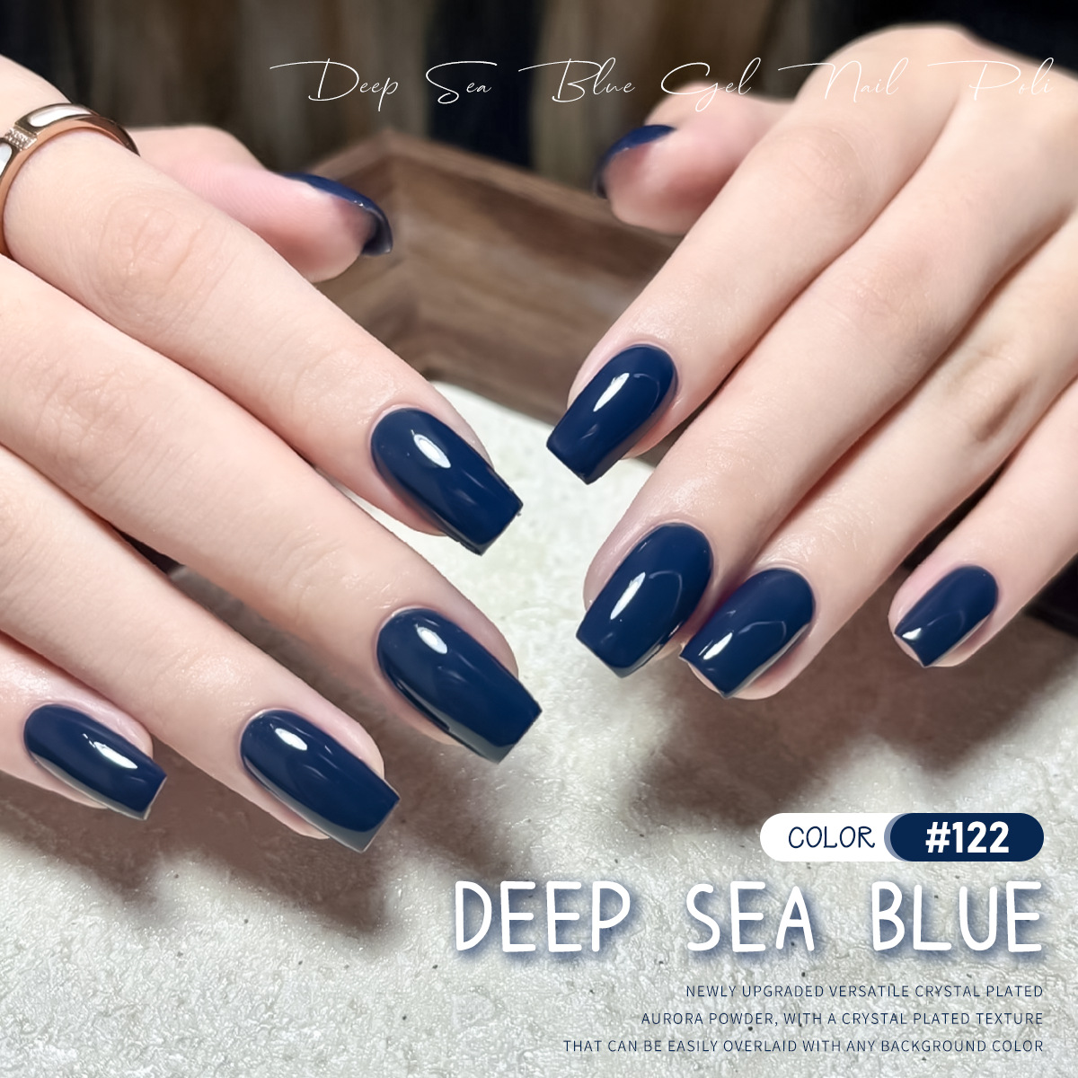 2025 nuevo estilo popular simple temperamento blanco azul mar profundo pegamento de manicura especial para la tienda de uñas