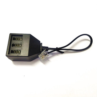 German telephone adapter with cable base RJ11/4P4C to one-three GER