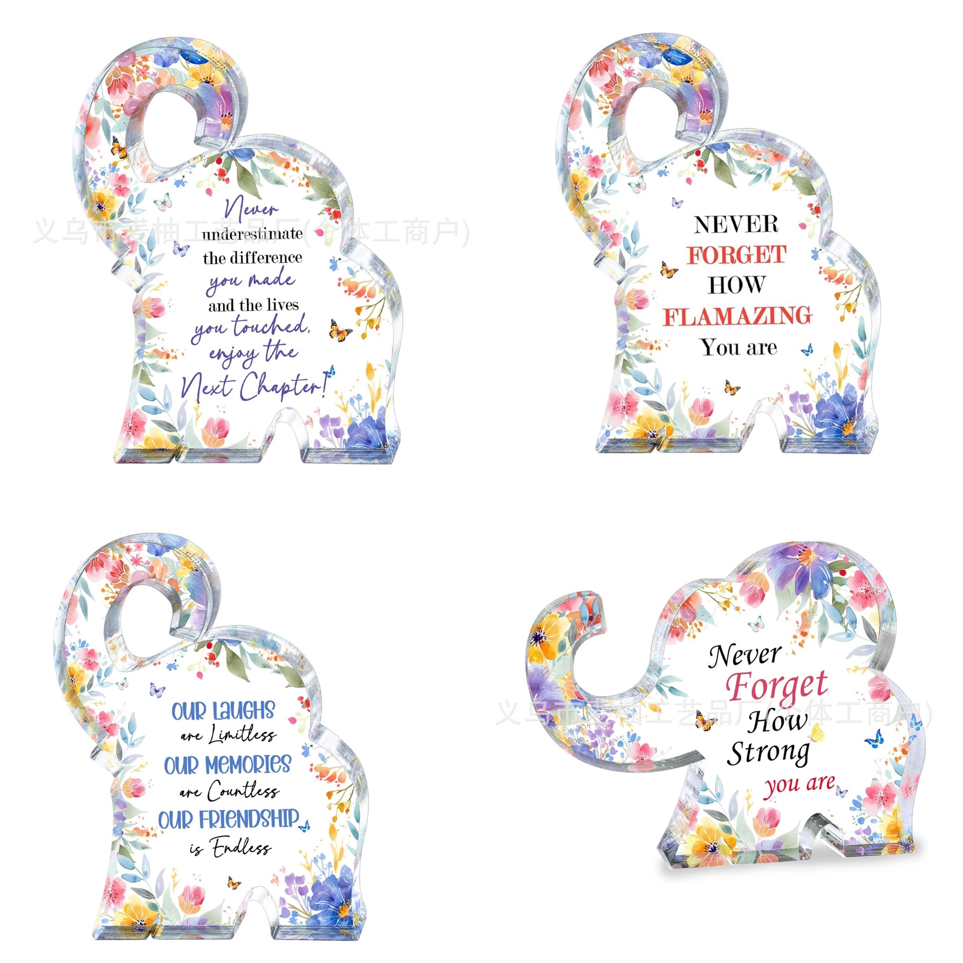 亚马逊新品透明亚克力工艺品送给妈妈的象形礼物，圣诞节生日礼物