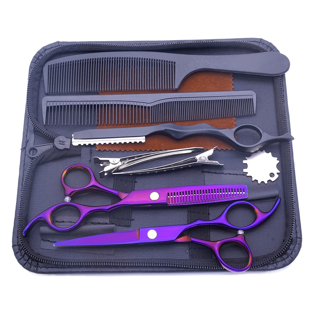 Tijeras para el cabello de acero inoxidable, tijeras para el cabello, estilista profesional, tijeras para el cabello roto, juego de tijeras para el cabello Liu Haiping