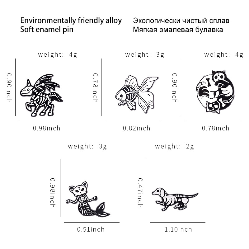 7g Weight Brooches Classification Holiday Occasion Alloy Material Animal Pattern Unisex Gender Stoving Varnish Design Funny Style Funny Pin Animal Alloy Stoving Varnish Unisex Brooches 无