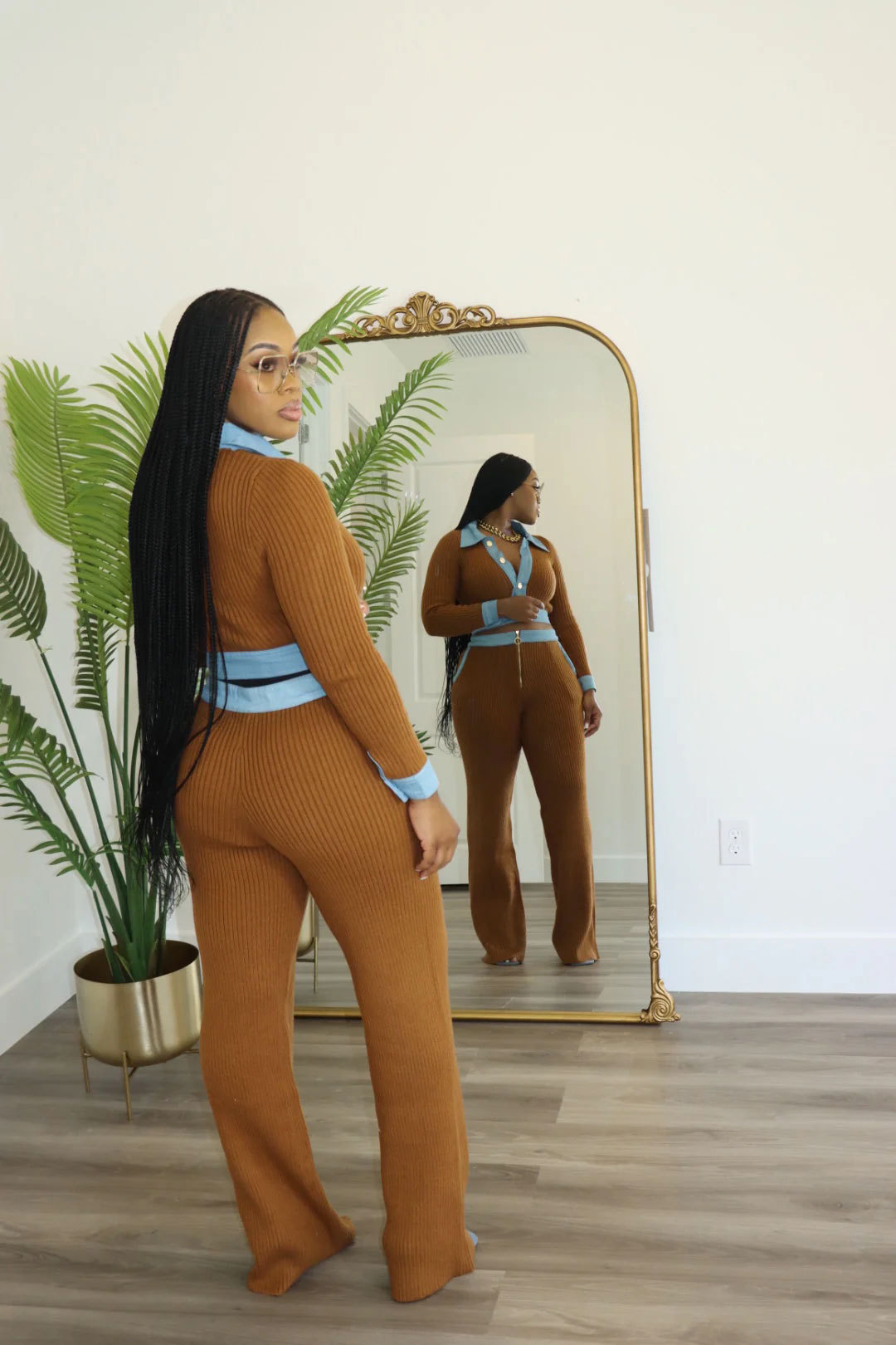 Abbigliamento donna sexy monopetto slim retro polo slim maglia pantaloni maglione due set_voghion.com