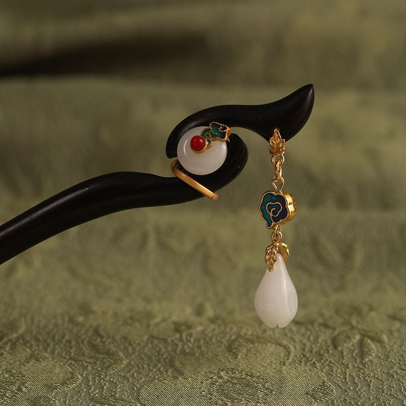 Antiguo estilo negro madera de madera de madera de cabello para mujeres Hanfu cabello de madera nuevo estilo chino cabello de estilo chino cabello de estilo chino regalos de Qixi