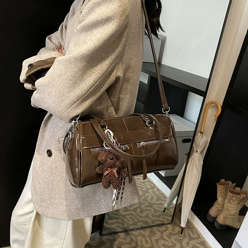 Retro pillow, capacious shoulder bag, handheld underarm bag