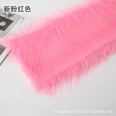 12 ''plush tela DIY caída de piel artificial de piel simulación de piel muñeca pelo bestia traje de piel larga tela de piel