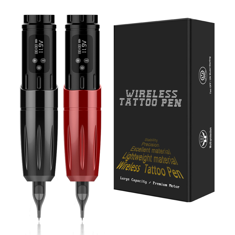 Jianzhou equipo de tatuaje nuevo LED inalámbrico pluma de batería todo en uno recargable máquina de bordado de tatuaje explosión transfronteriza