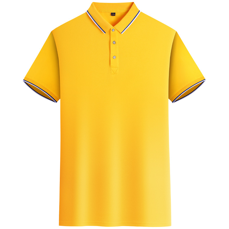 Camisa de polo fresca camiseta personalizada ropa de trabajo logotipo bordado verano hielo seda manga corta camiseta cultural impresión al por mayor