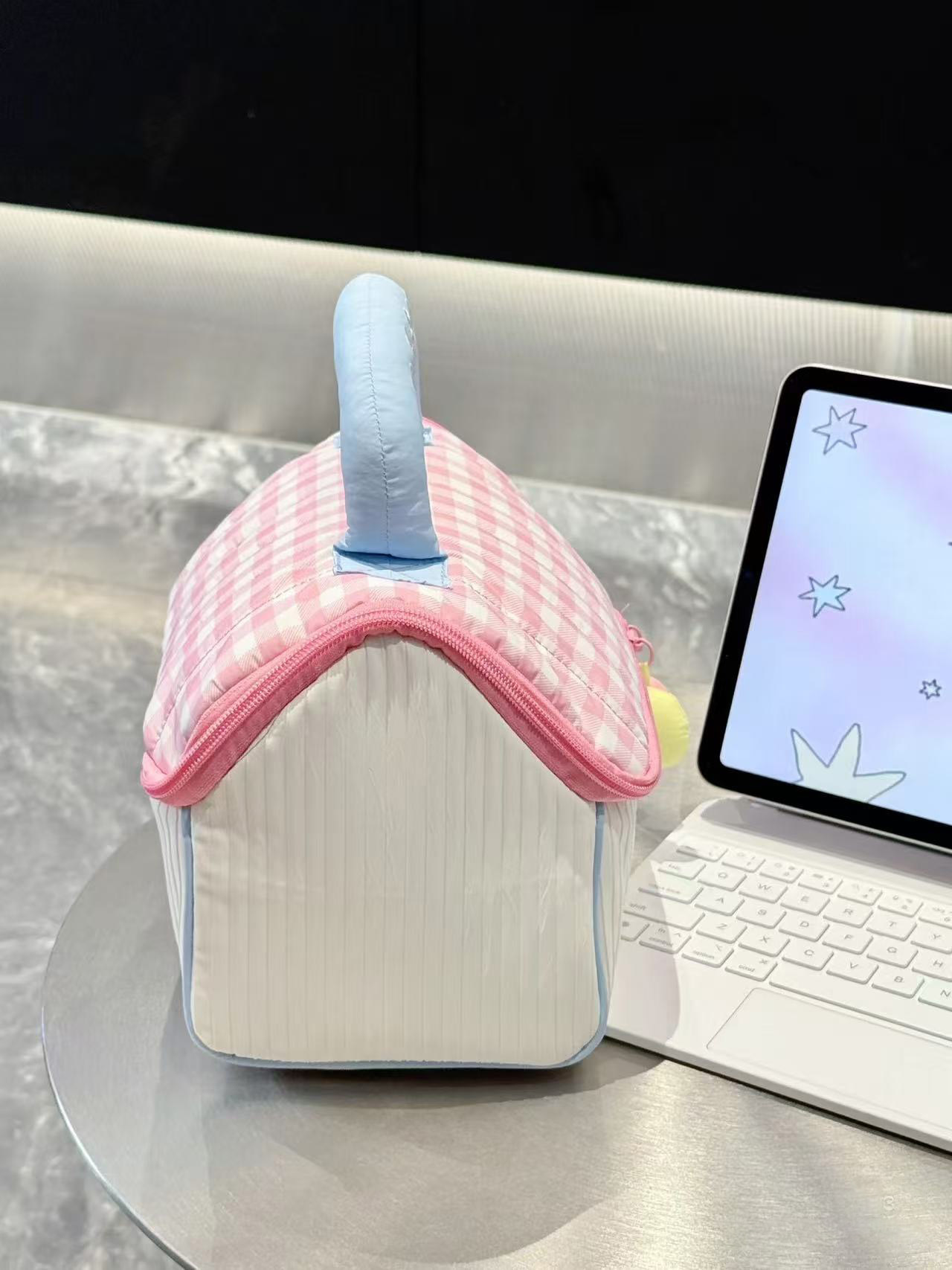 Bolsa de cosméticos linda de gran capacidad, portátil, portátil, portátil, bolsa de almacenamiento para viajes, bolsa de lavado femenina de alto valor multicapa clasificada