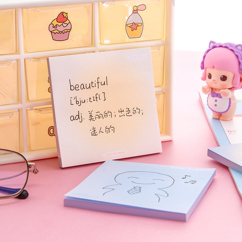 Little Red Book List Summer Halo Gradient Color Note Paper Post-it Notes Handbook Stickers Small Book Note Stickers