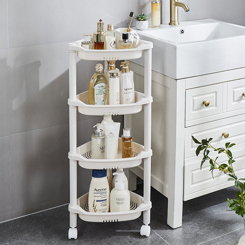 Bathroom Toilet Floor-standing Storage Rack Shelf Bath Bathroom Corner Triangle Storage Toilet Corner Cabinet Bathroom