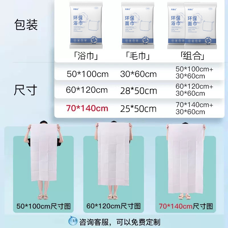 使い捨てバスタオル、個別包装フェイスタオル、厚手、B&Bホテル用品、旅行必需品|undefined