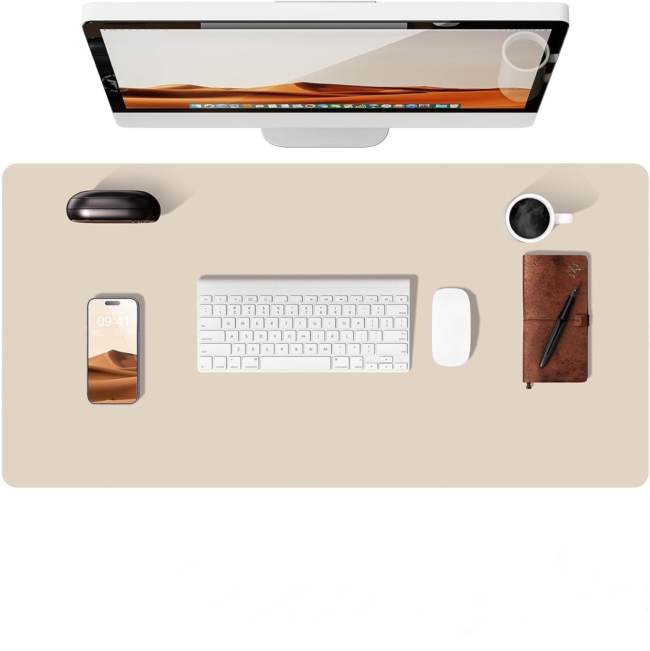 단면 라이트 살구색 스웨이드