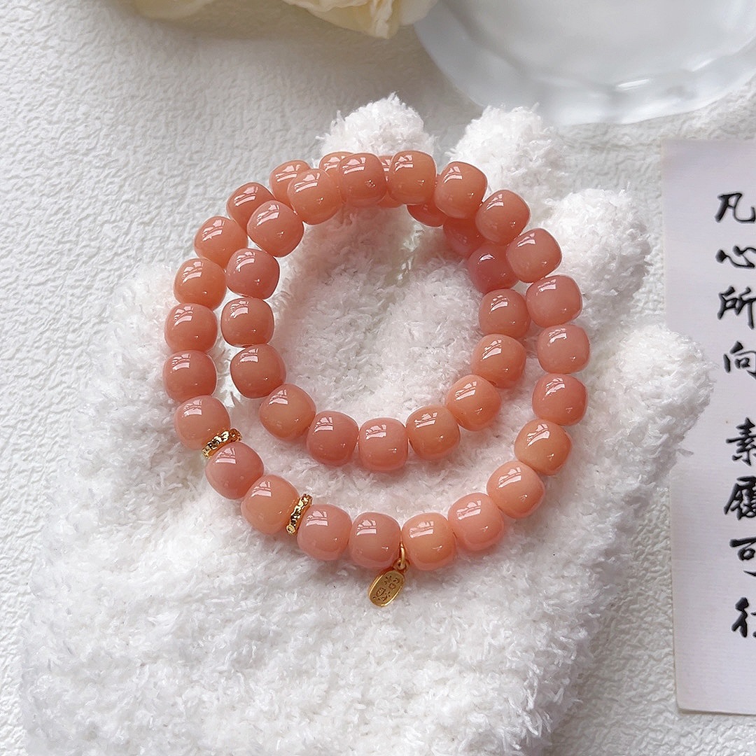 루즈 피치 더블 서클 [버킷 비즈]