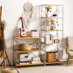 Japanese-style floor-standing multi-layer storage rack living room set storage rack kitchen pots and pans oven dining cabinet bookshelf