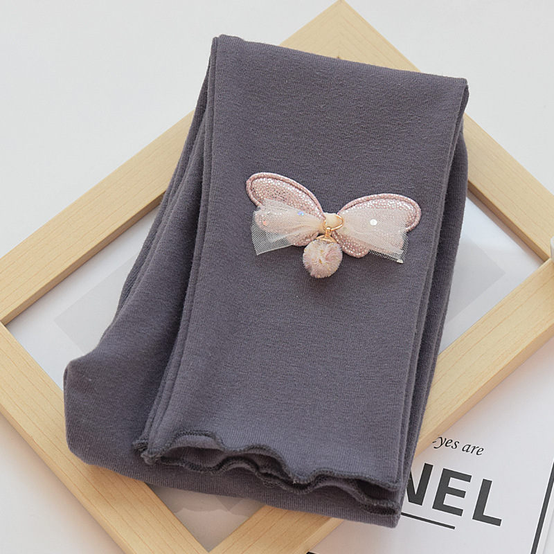 Polainas de las niñas de primavera y otoño Delgado desgaste exterior estilo occidental pantalones de los niños de primavera nuevos bebés de algodón pantalones largos