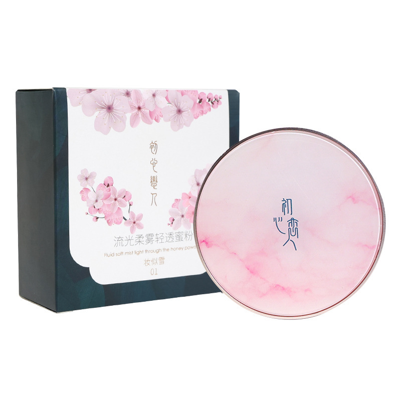 Original corazón amantes miel en polvo/polvo suelto maquillaje en polvo pastel de las mujeres de larga duración aceite control impermeable a prueba de sudor corrector piel natural sin eliminación de maquillaje