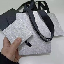 精致星空银bling手提袋首饰项链戒指手镯盒包装纸袋批发无logo