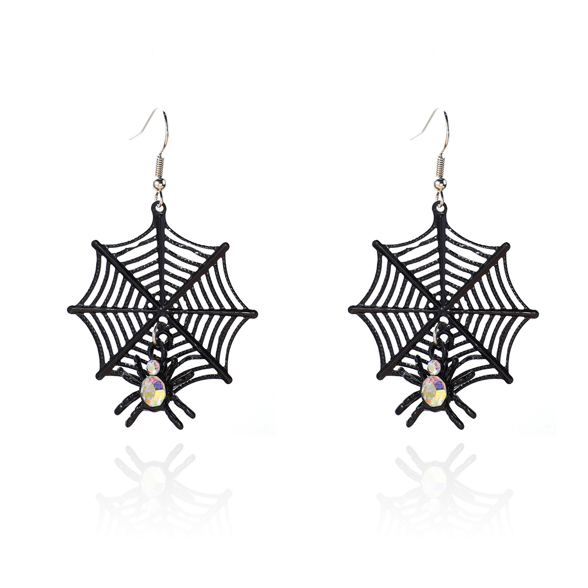 14g Weight Iron Ear Needle Material Drop Earrings Classification 1 Pair Quantity Party, Festival, Street Occasion Wood Material Halloween Festival ghost, Spider, Skull Pattern Women's Gender Hip-Hop, Funny Style 1 Pair Halloween Hip-Hop Funny Ghost Spider Skull Wood Drop Earrings 8
