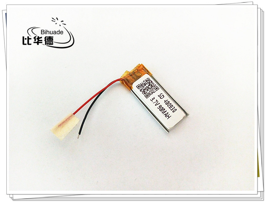 聚合物锂电池SD400930--90mAh可充电锂电池 Liter energy battery