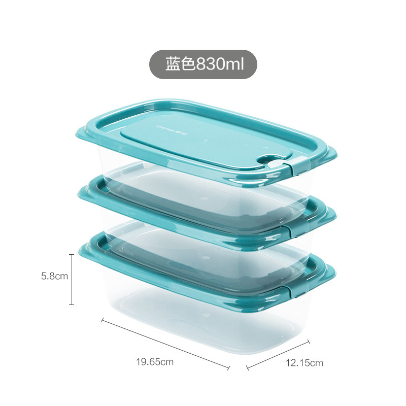 Camellia con cubierta caja de almacenamiento de refrigerador caja de congelación de alimentos rectangular cocina caja de almacenamiento de plástico fresco