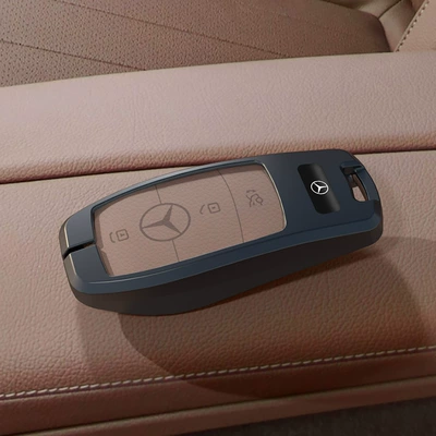 Car key bag, 2025 Mercedes-Benz Glc300L Key - type-a-gun-color-jia-brown-single-key-cover