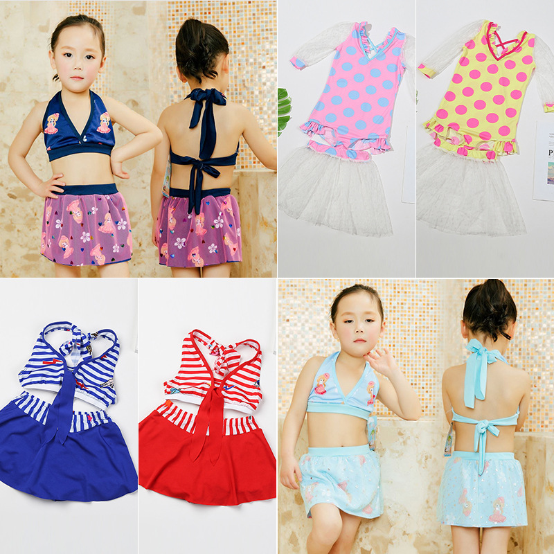split summer children's swimwear girl's
