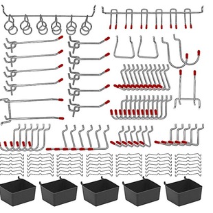 Hole Spacing 2.5cm Hook Hardware Tools Daily Accessories 114Pc Cross-Border Metal Hole Board Hook Set Wholesale